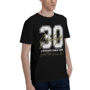 30 Year Old Gifts Vintage 1996 Limited Edition Funny Graphic 100% Cotton T-Shirt 30th Birthday Tees Tops For Men